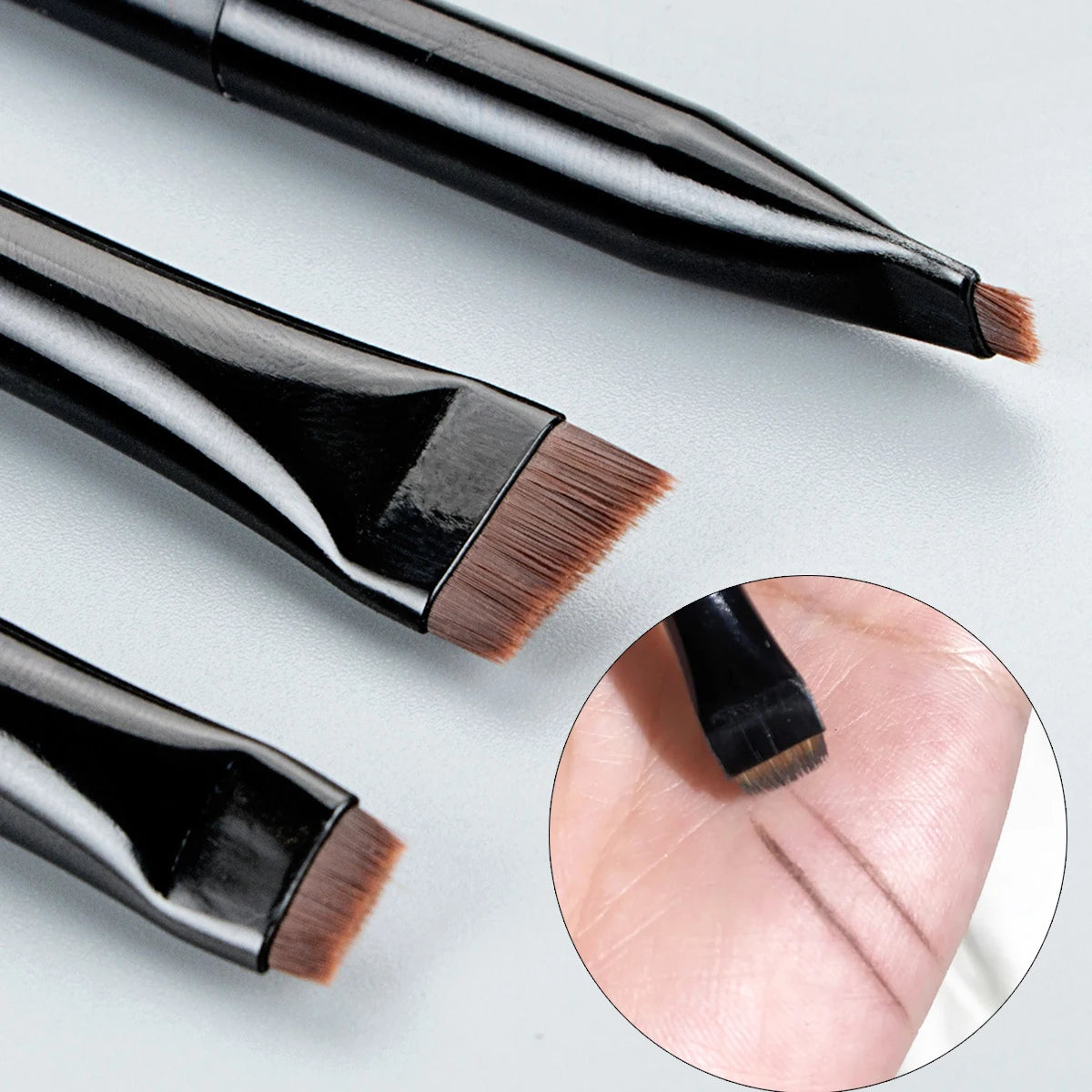 3 PC Set Flat Line Eyeliner Brush