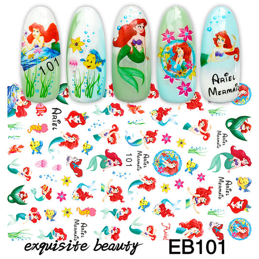 1PCS Disney Princess Nail Art Decorations Stickers and Decals