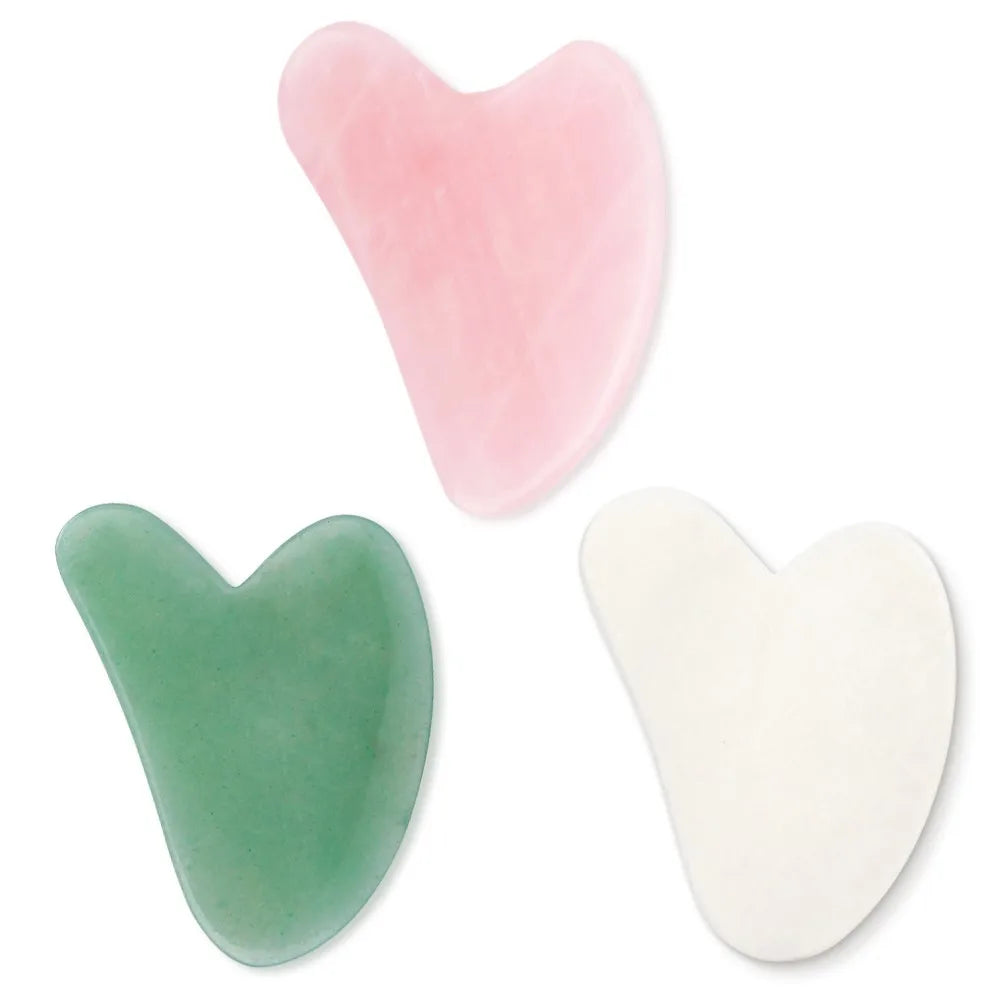 Gua Sha Jade Stone Heart-shaped Tool Massager for Face