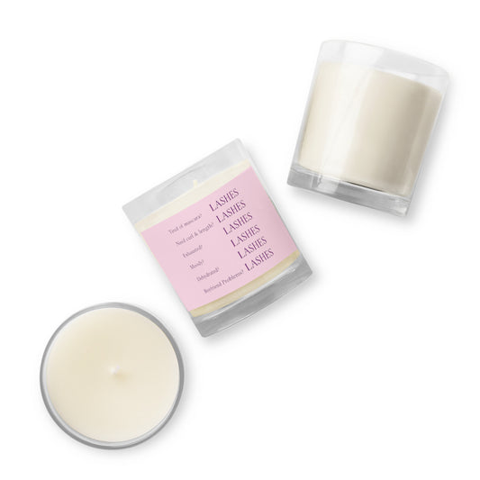 Glass jar soy wax candle